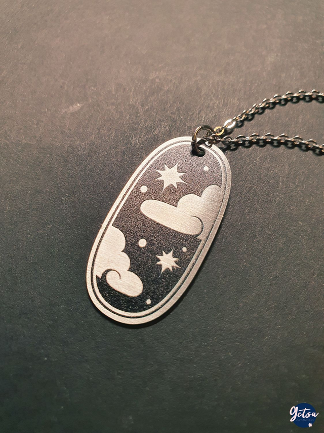 Collier nuage et étoiles