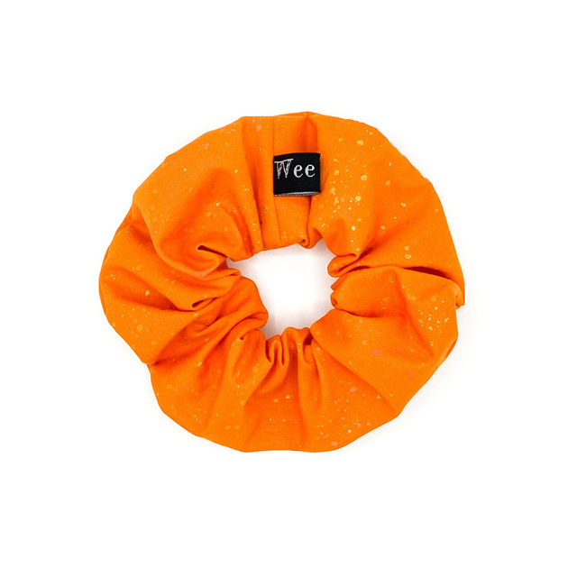 Rightsized Scrunchie - Orange Metallic Gold Speckle