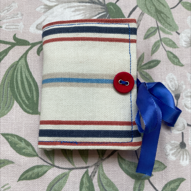 Blue / Red Striped Needle Pouch