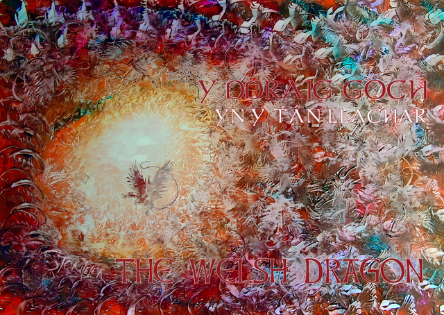 Y Ddraig Goch : Poster Print A3
