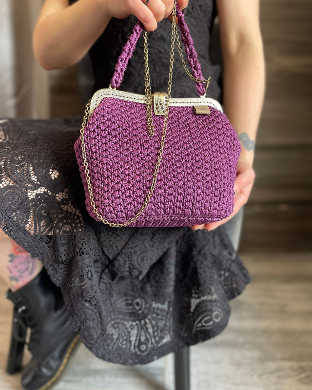 Sac à main Joséphine Prune