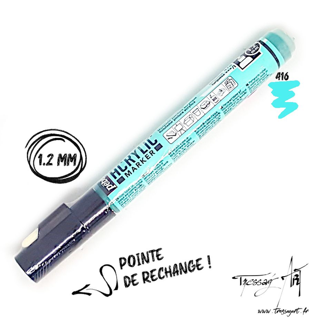 PEBEO - MARQUEUR ACRYLIQUE 1,2mm - TURQUOISE - PB006416