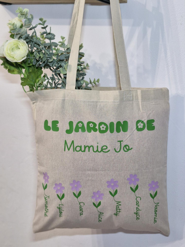 Tote bag &quot;le jardin de Mamie&quot;