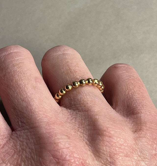 Ring DOTS dick goldplattiert