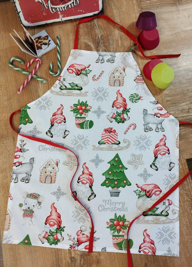 Tablier de Cuisine Enfant - Noël Blanc