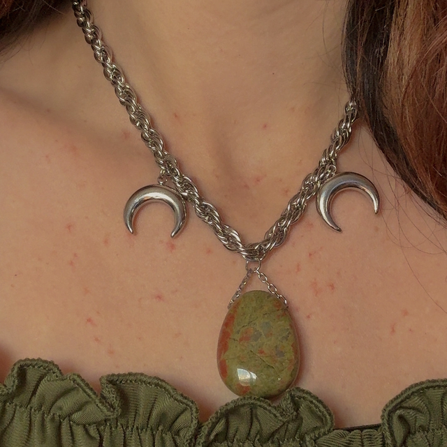 collier REMPART unakite 
