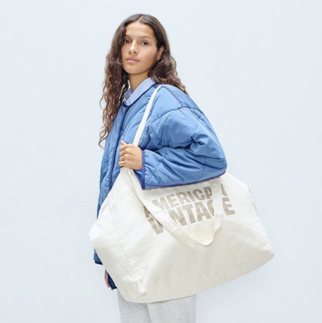 American Vintage Tote Bag Lycaz Ecru