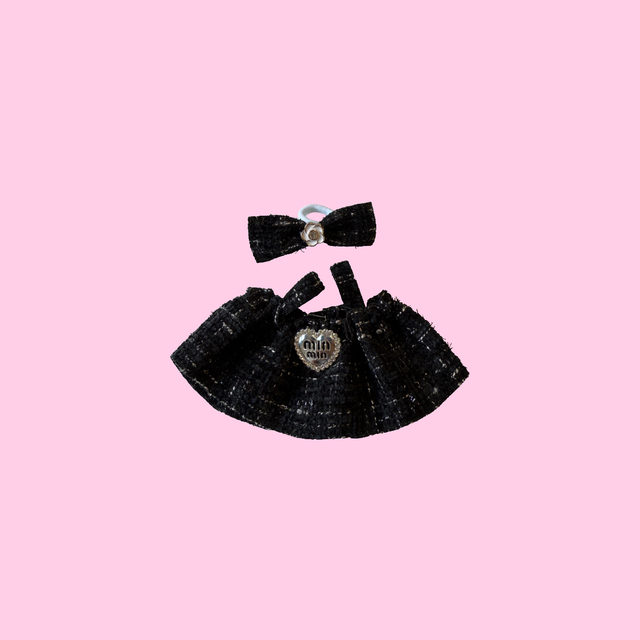 17cm Doll Costume (Black Princess Dress)