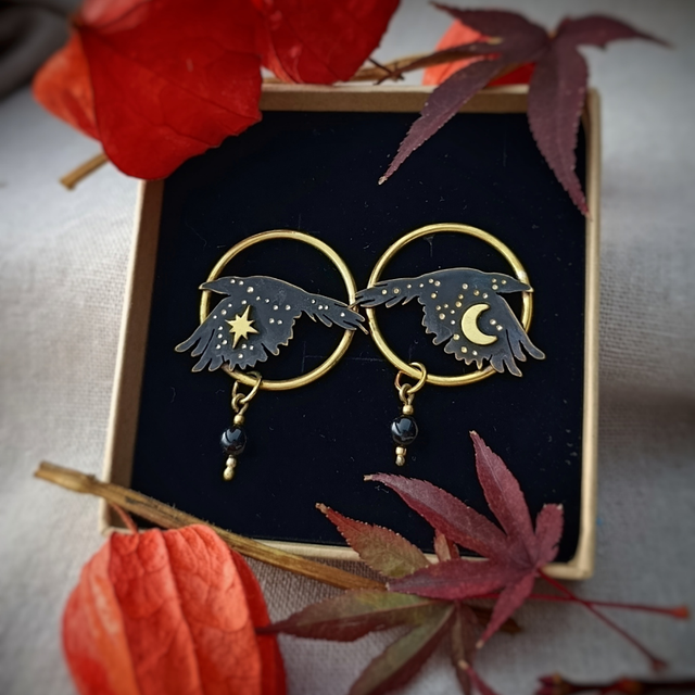 ONIRISMES - Boucles d'oreilles " Morrigan" (Version 2)