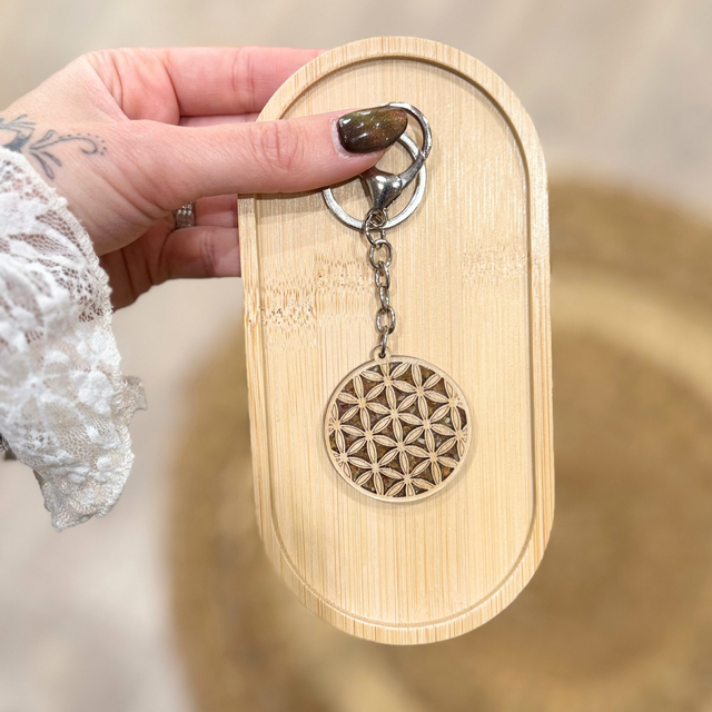 Porte-Clé Bois & Ambre - 6 modèles au choix