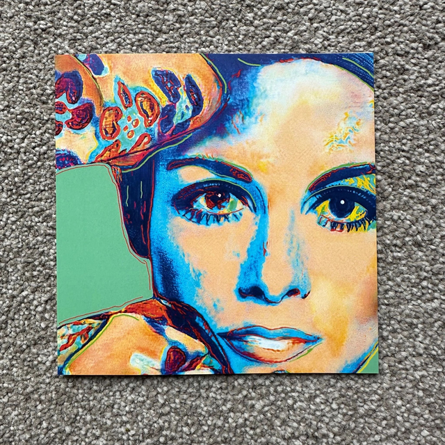 Twiggy - Single Square Pop Art Greeting Card, White Envelope, Blank Inside, Recyclable Wrap, Professionally Printed