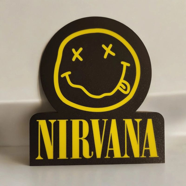 Lampe 3D Nirvana LED - L’icône du grunge illumine ton espace !