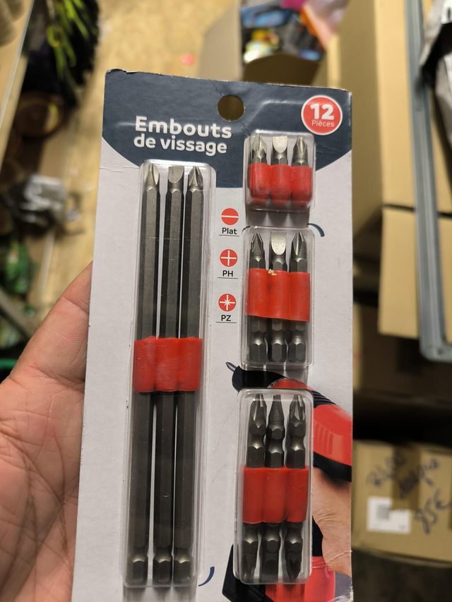 EMBOUT DE VISSAGE 12 PIECES