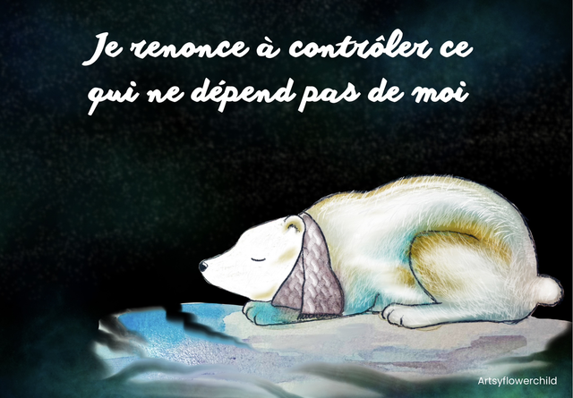 Carte Ours polaire et phrase positive 