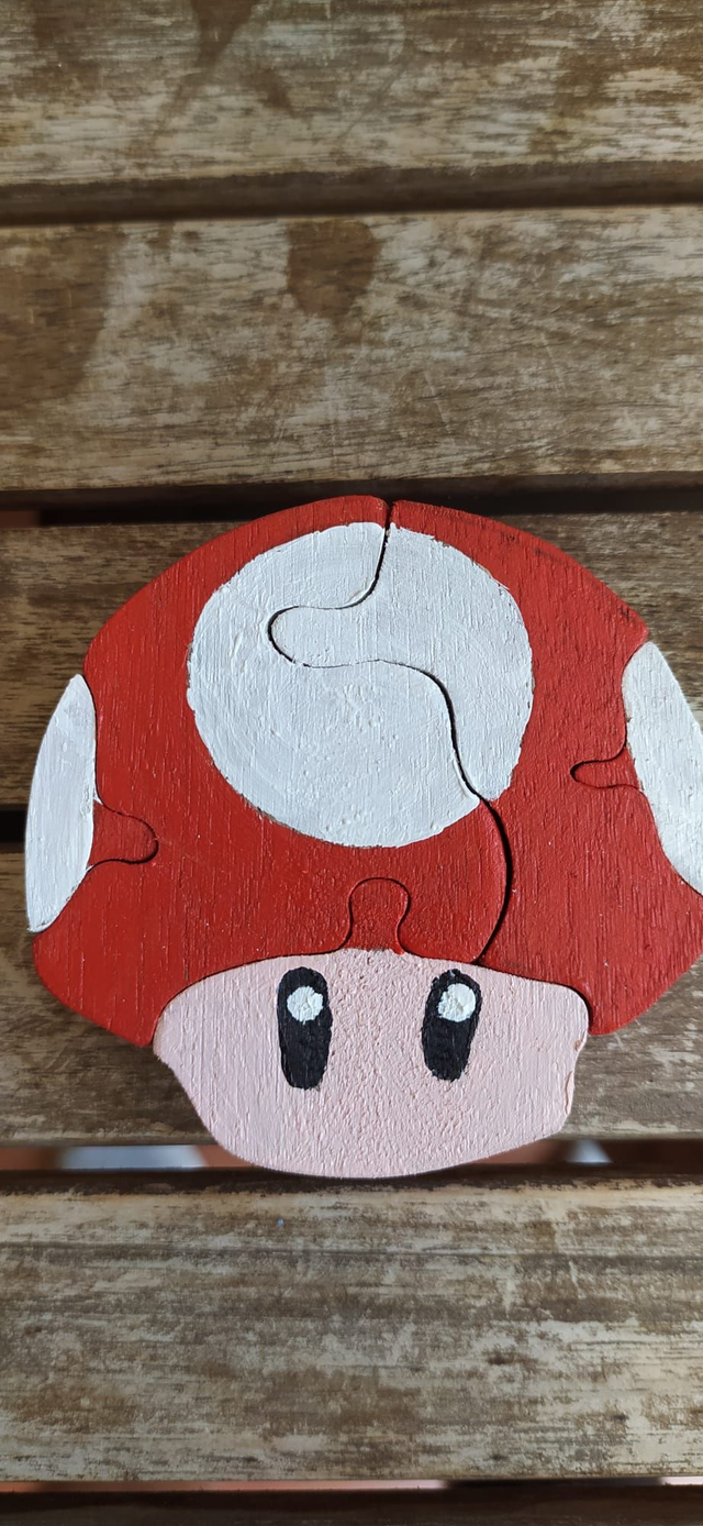 Puzzle de madera de tu personaje favorito pintado a mano Kirby, seta de Super Mario, One Piece, Sonic