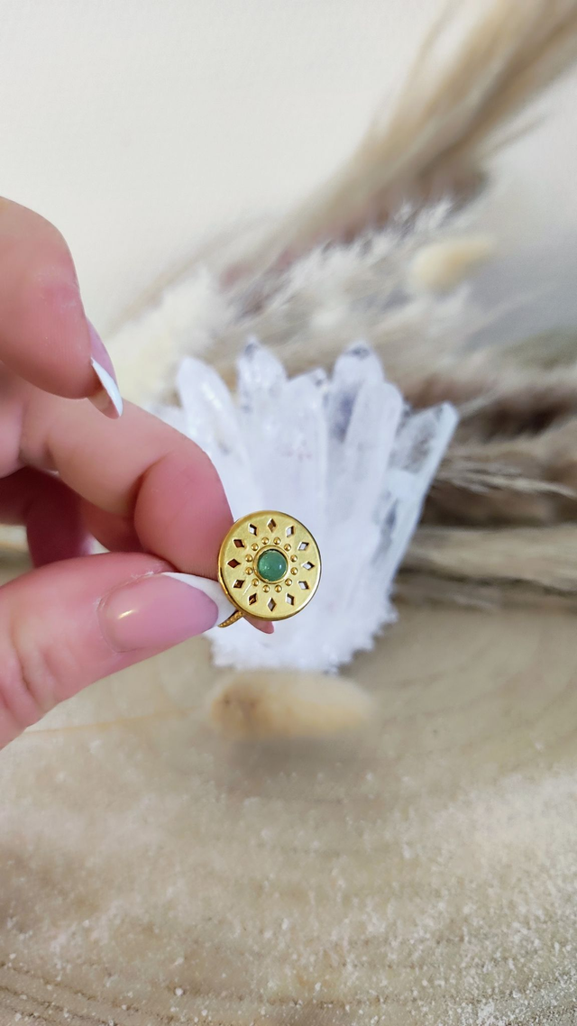 Bague Oasine Aventurine verte