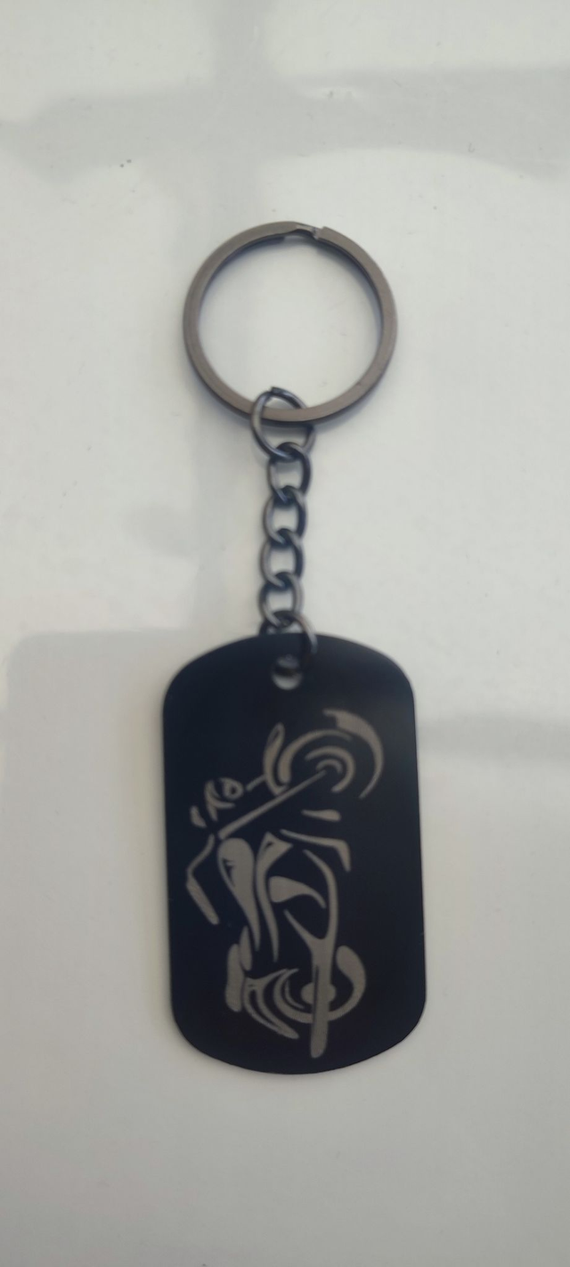 porte clé acier noir