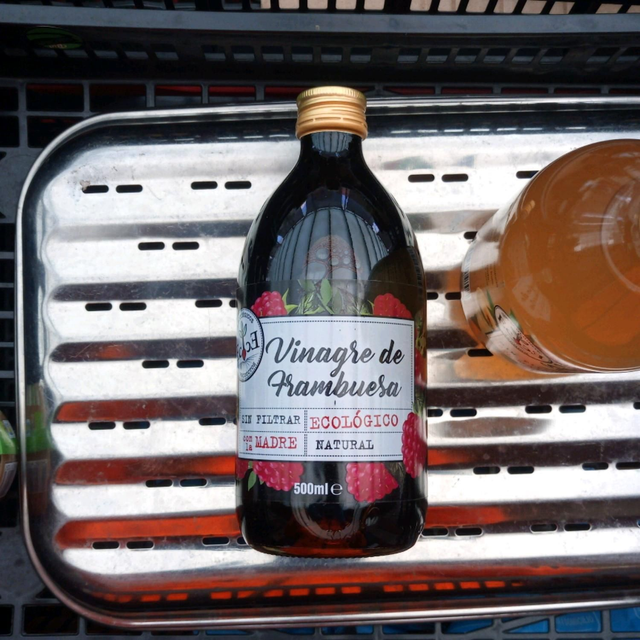 vinagre de frambuesa sin filtrar