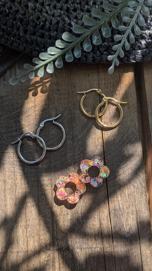 Boucles d&#039;oreilles fleurs 