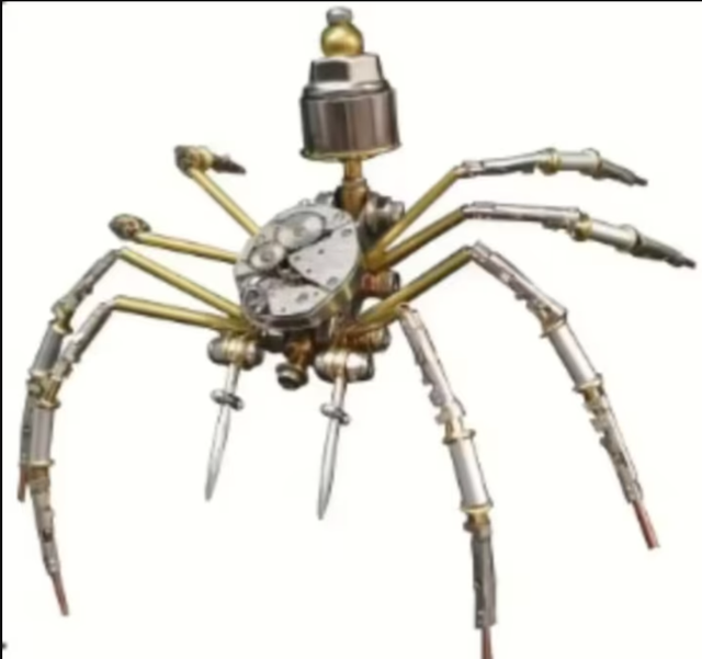 Steampunk metalen Insect bouwset - Spin (10cm)