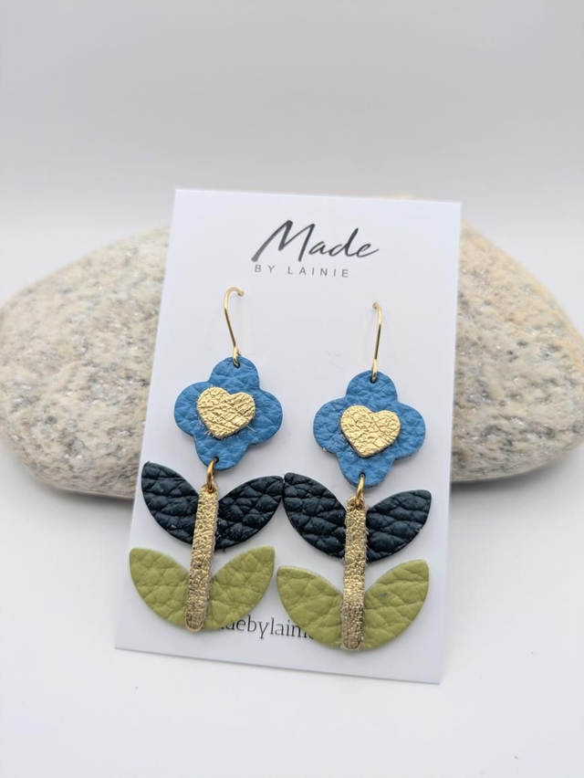 Scandi Flower Drop Earrings