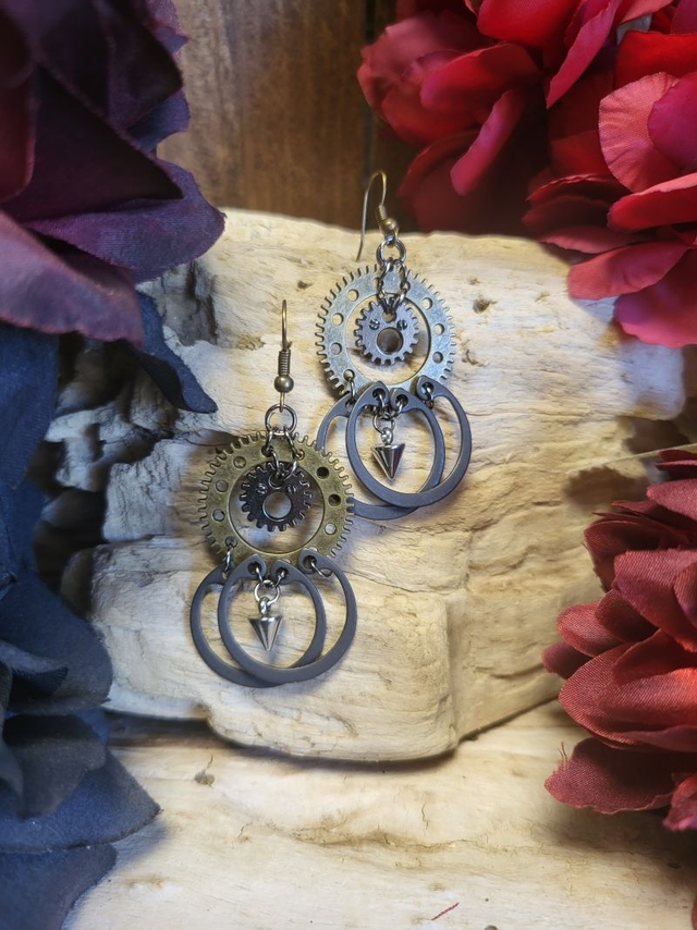 Boucles d'Oreilles "Convergences d'Acier"