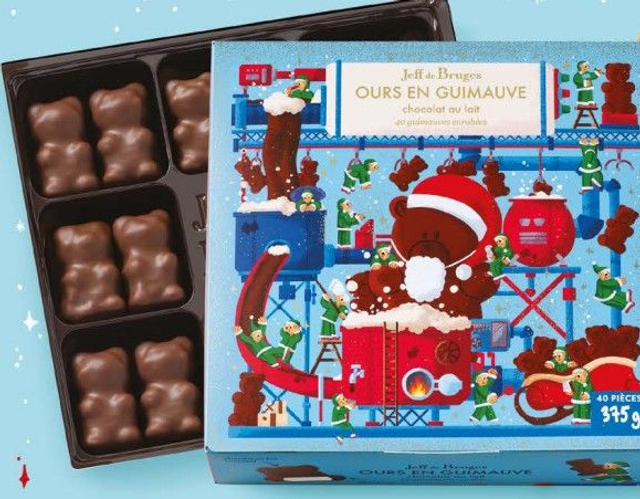 40 Ours en guimauve enrobés de chocolat au lait