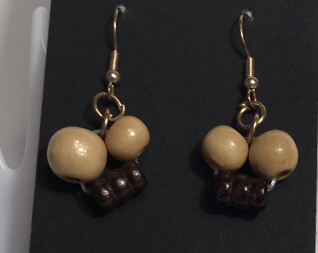 Brown Wood Earrings - BWE1155