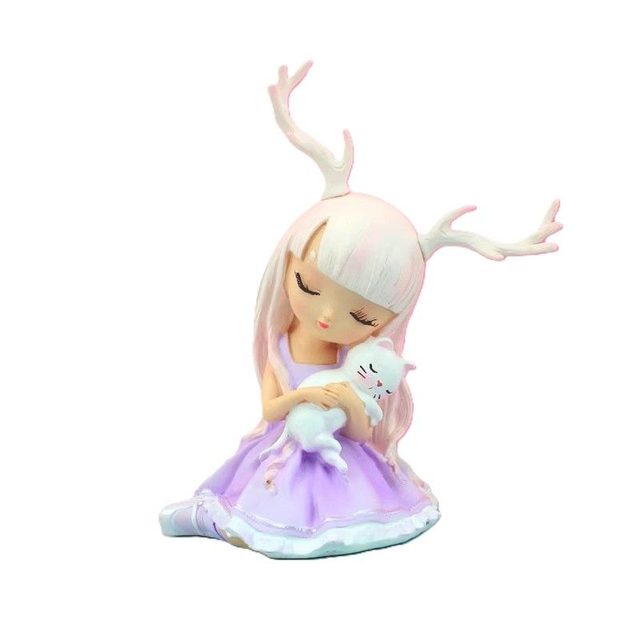 Fée petite - Manga violette avec chat