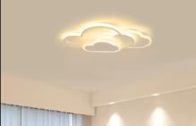 LED Plafondlamp wolkvormig met 3 kleuren 42W (52x31cm)