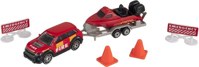 Teamsterz Street Machines Die-Cast Car & Boat Sea Rescue Set Available in Red or Yellow Only £2.49 each