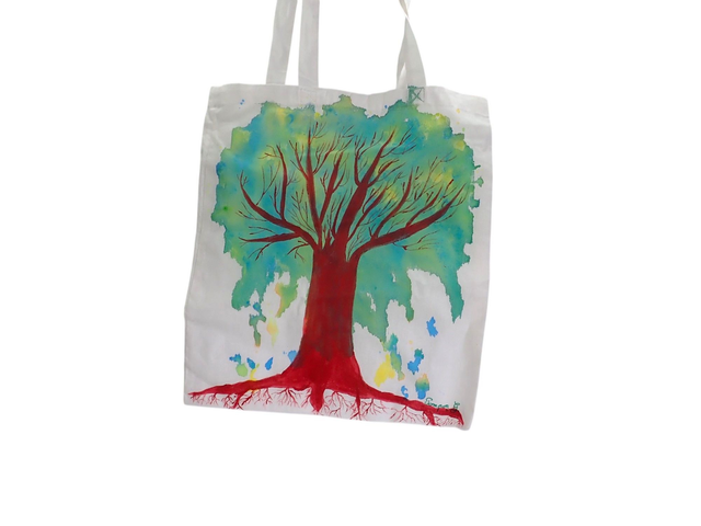 Sac cabas peint à la main