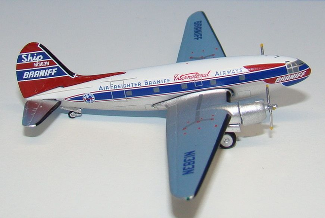 Curtiss C-46 Braniff Airways Air Freighter N1383N