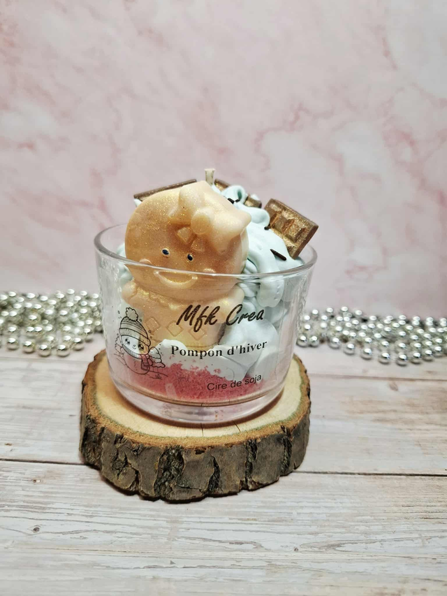 Bougie parfumée pompon d&#039;hiver