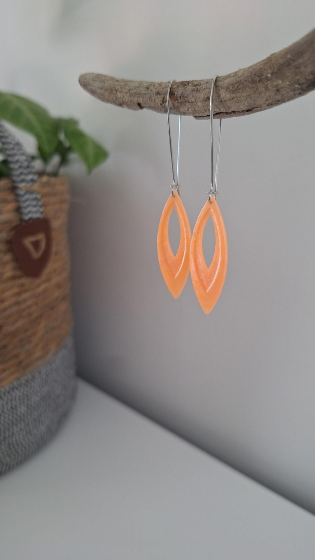 Boucles oreilles fluo orange