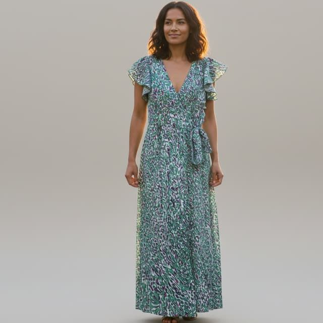 Robe Maxi Belcci Imprimée : La Robe Portefeuille Polyvalente pour l'Été. Taille unique 
