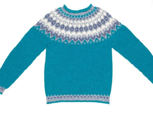 Teal Nordic Sweater