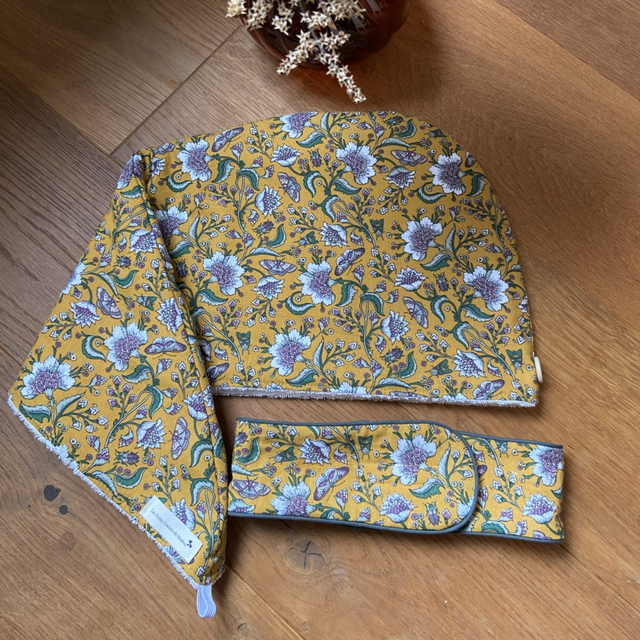 Kit Bien-Être – Serviette Cheveux, Bandeau & Lingettes Démaquillantes