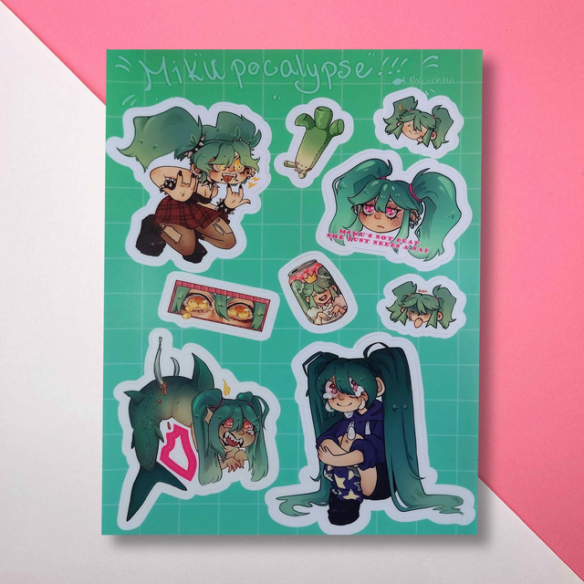 Arkusz naklejek "Miku pocalypse"