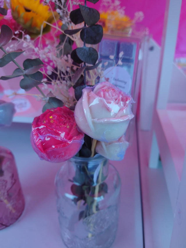 Wax Rose Vase 
