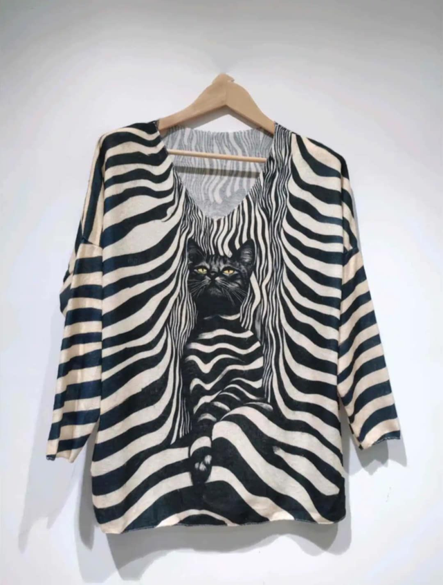 PULL NESS CAT ZEBRA