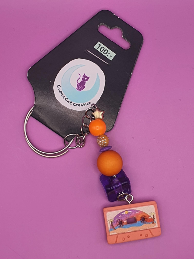 Keychain Cassette Orange 