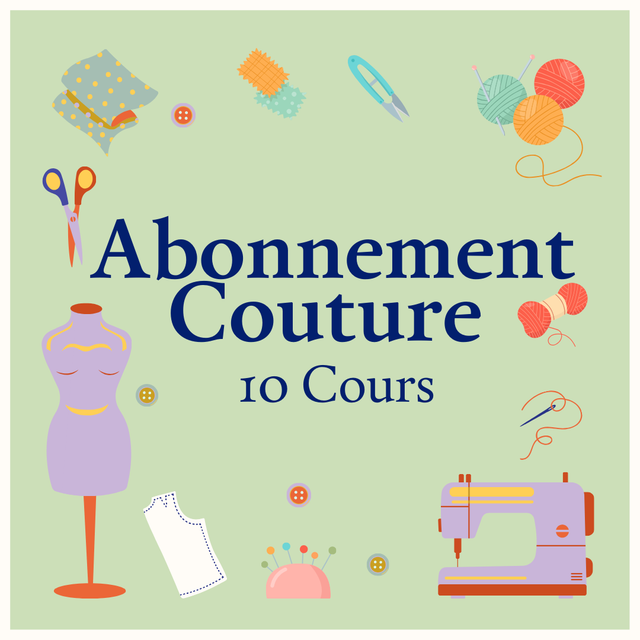 Cours de couture - Abonnement 10 heures