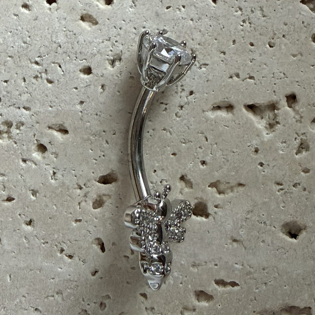 Navelpiercing zilver