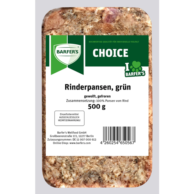 Rinderpansen grün gewolft