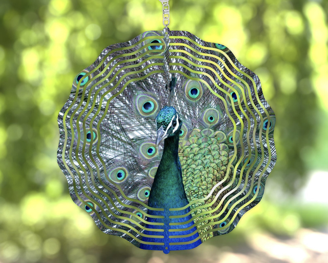 "Stunning Peacock" Wind Spinner    