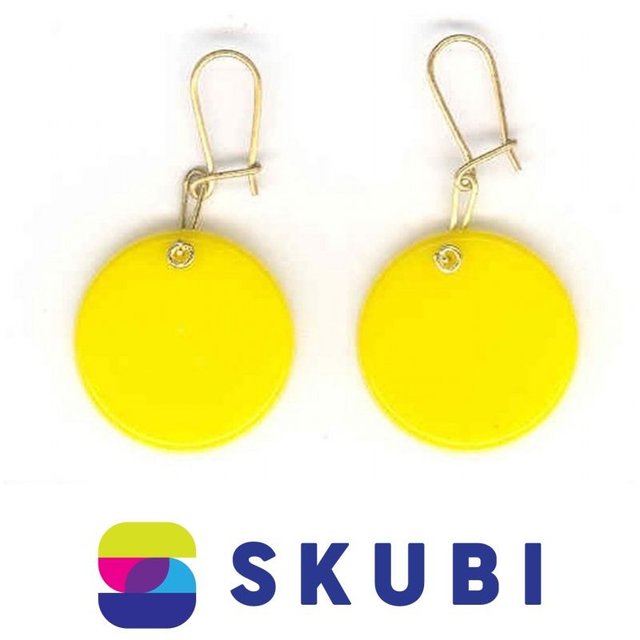 RETRO NÁUŠNICE PLASTOVÉ - KRUHY - 2.5 CM - NA HÁČKU (č. 176)