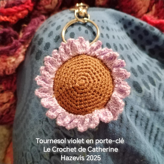 2025 Tournesol violet en porte-clé 