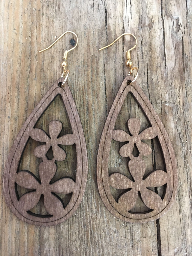 BOUCLES D'OREILLES EN BOIS