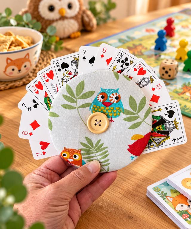 Porte carte de jeux pour enfants - thème hibou